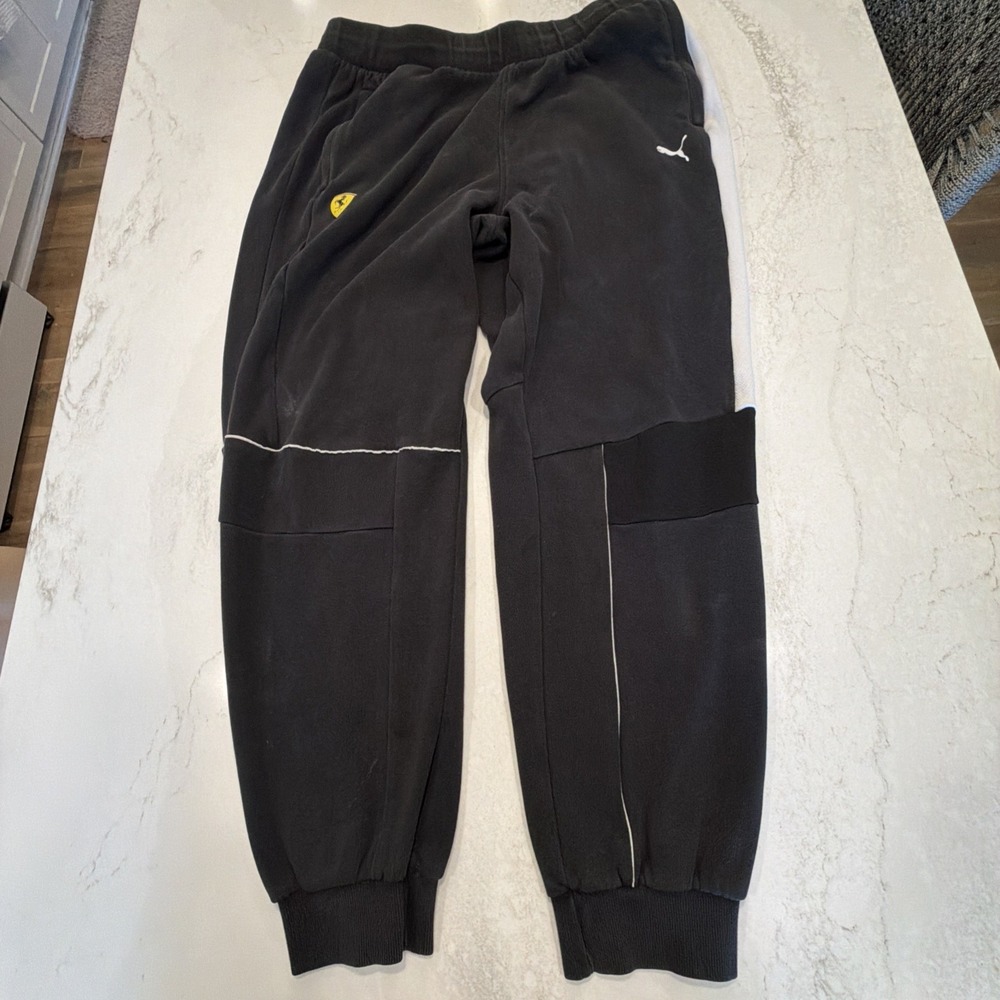 Ferrari Scuderia PUMA Black Track Pants Mens XXL Jogger Sweatpants